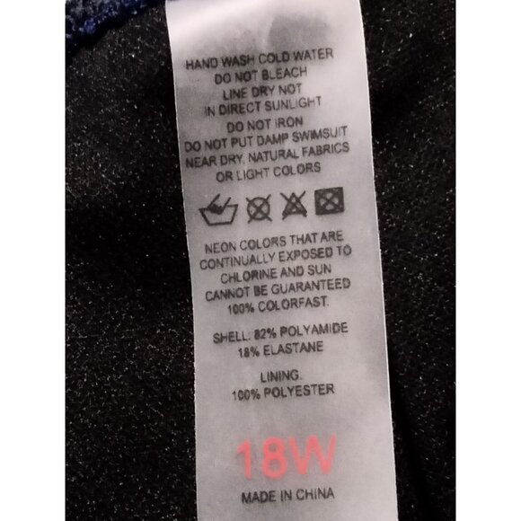 Womens Swim Skort Bottom Built-In Brief Ruffle Design Elastic WaistbandSize 18W - Picture 7 of 8